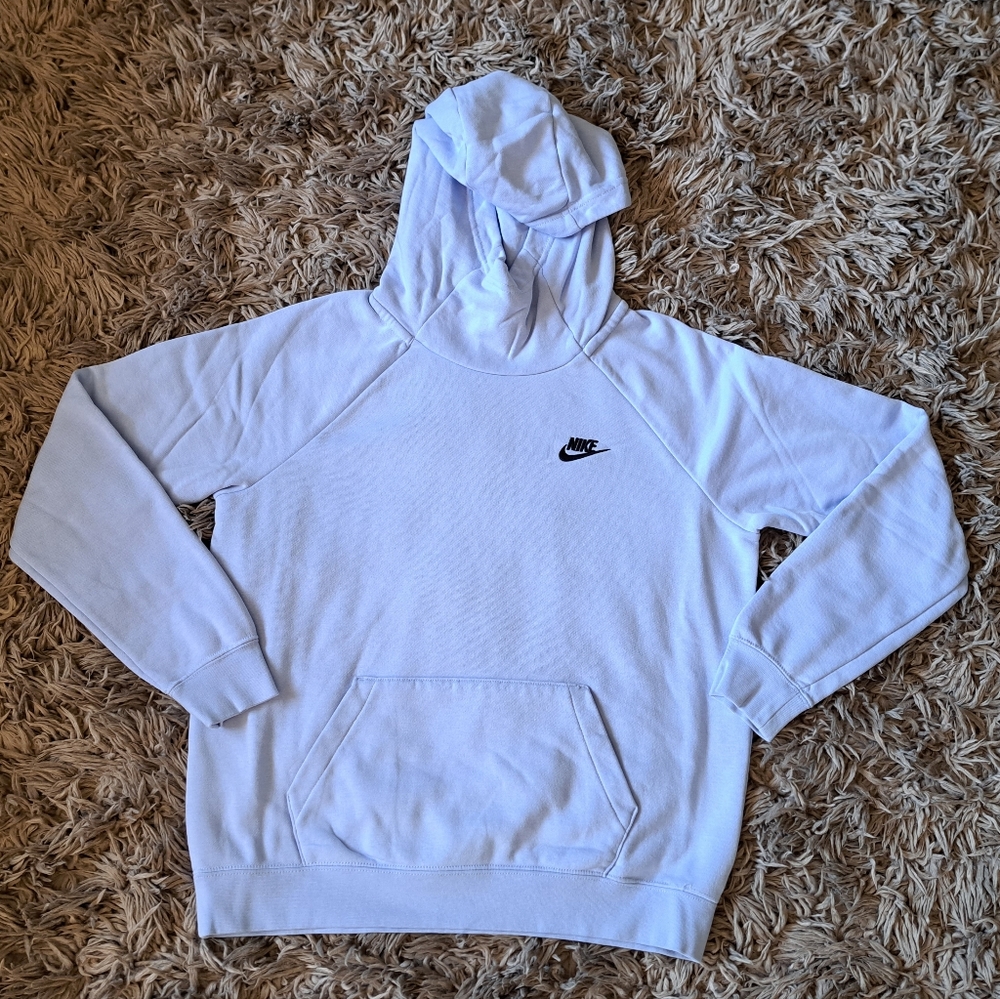 Nike periwinkle Fleece cowl neck Hoodie Size Medium